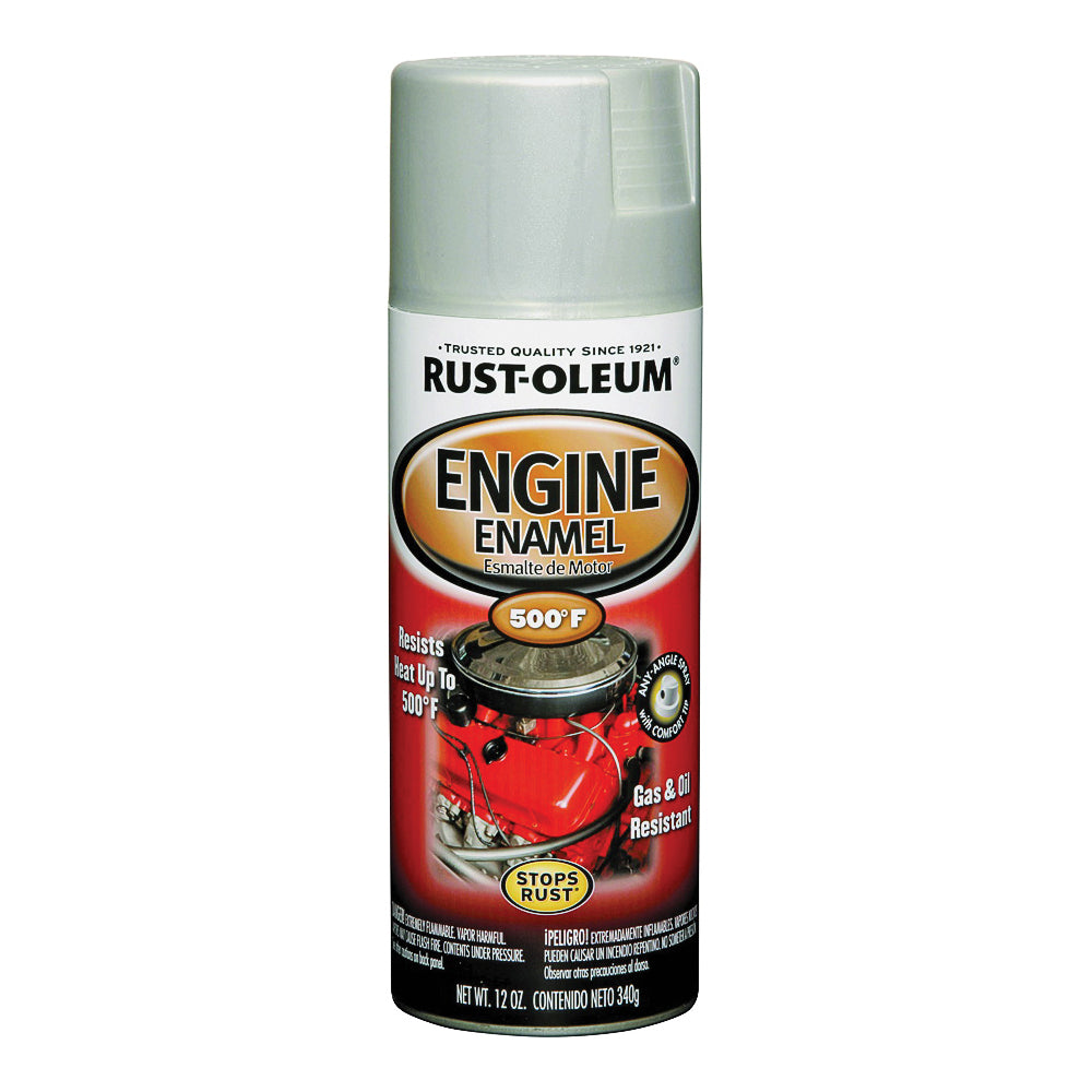 RUST-OLEUM AUTOMOTIVE 248953 Engine Enamel Spray Paint, Cast Coat Aluminum, 11 oz, Aerosol Can