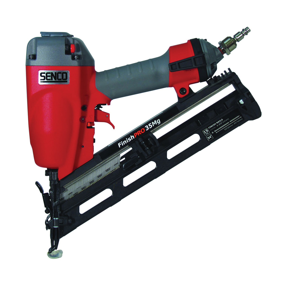 SENCO FinishPro Series 6G0001N Finish Nailer, 110 Magazine, 34 deg Collation, Plastic Strip Collation, 3.2 scfm Air