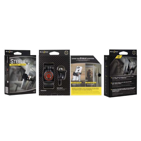 Nite Ize Steelie STFK-01-R8 Car Vent-Mount Kit, Steel, Black
