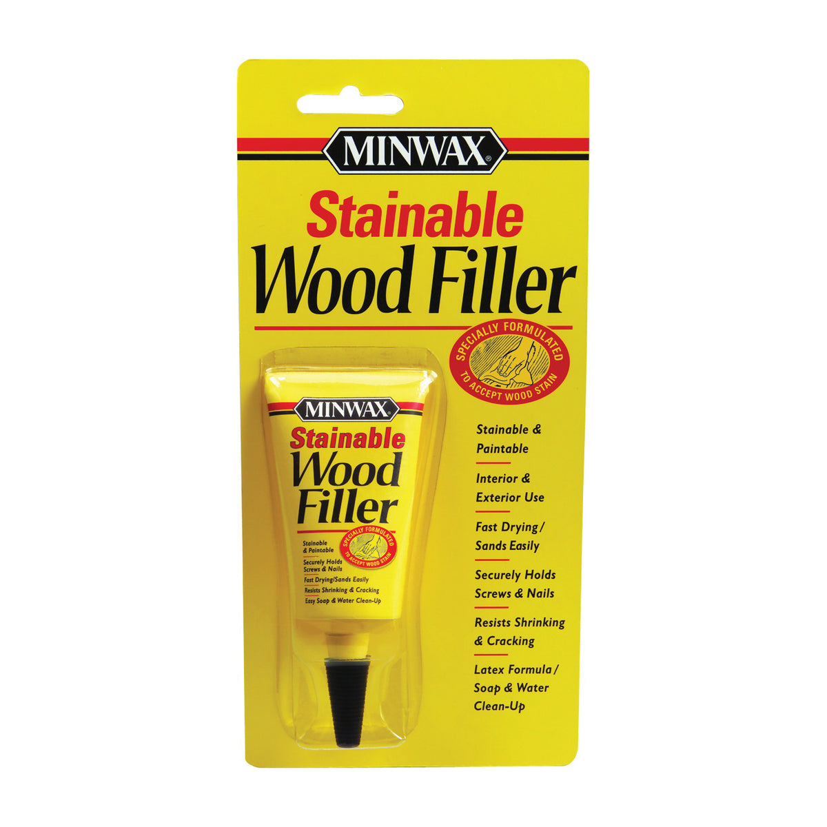 Minwax 42851000 Wood Filler, Solid, Natural, 1 oz Tube
