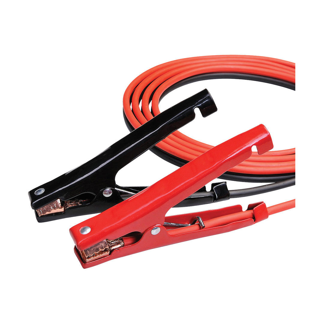 ProSource Booster Cable, 8 AWG Wire, 4-Conductor, Clamp, Clamp, Stranded, Red/Black Sheath