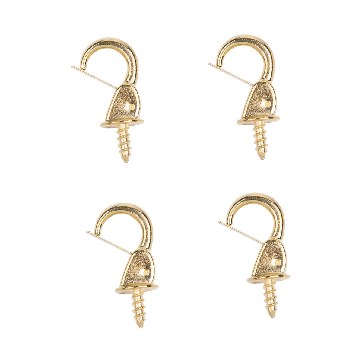 ProSource PH-122240-PS Cup Hook, 7/16 in Thread, 33 mm L, Zinc Alloy, Polished Brass