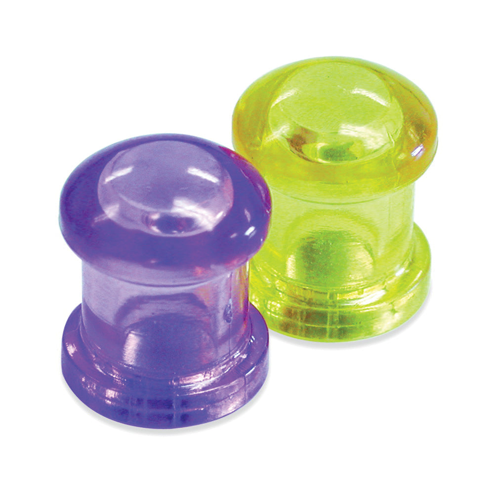 Magnet Source 07509 Magnetic Push Pin, Purple/Yellow