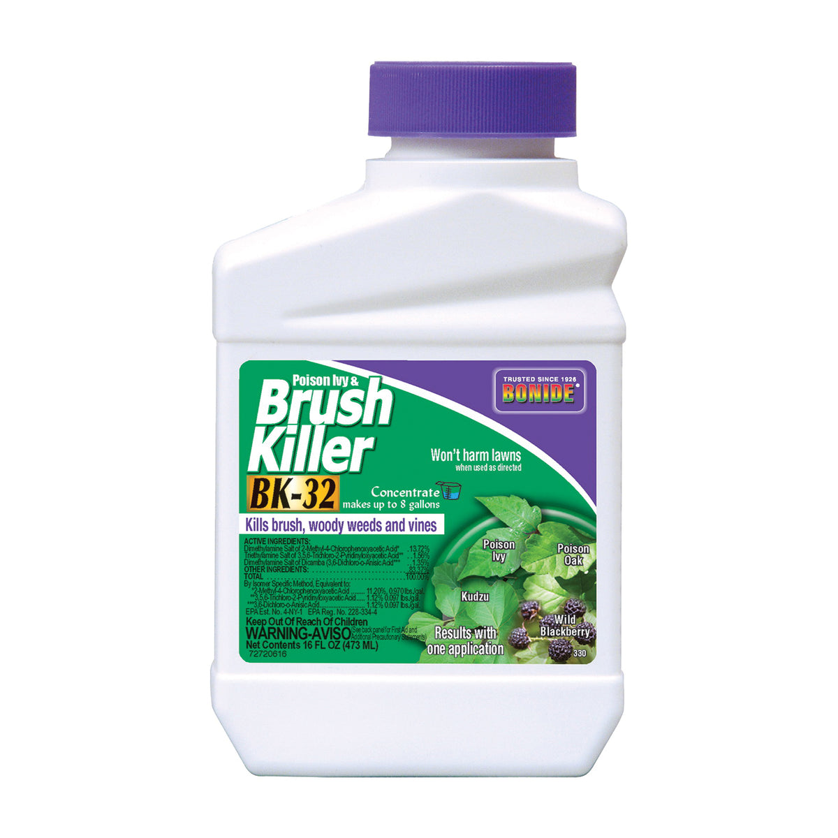 Bonide 330 Brush Killer, Liquid, Clear Yellow, 16 oz