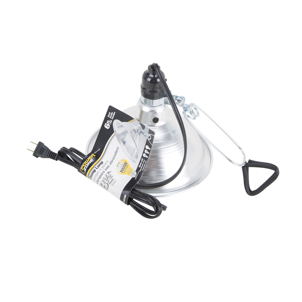 PowerZone ORBL081508 Brooder Clamp Light, Plug In Power Supplies, Clamp Lights Lamp, Silver
