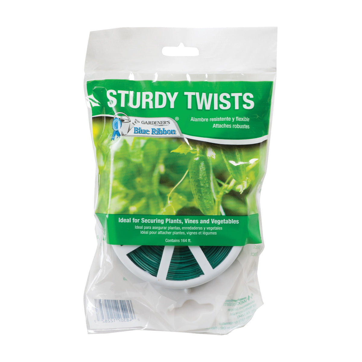 Gardener's Blue Ribbon T009B Sturdy Stretch Tie with Cutter, 164 ft L, Plastic