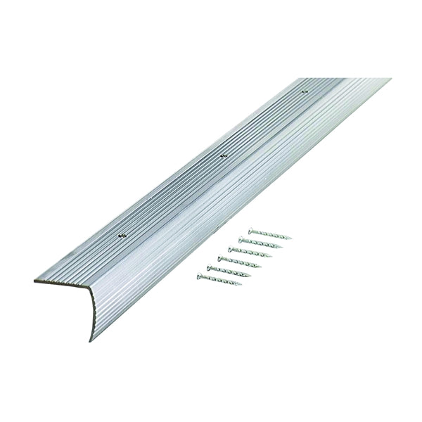 M-D 78105 Stair Edging, 73.63 in L, 1.28 in W, Aluminum