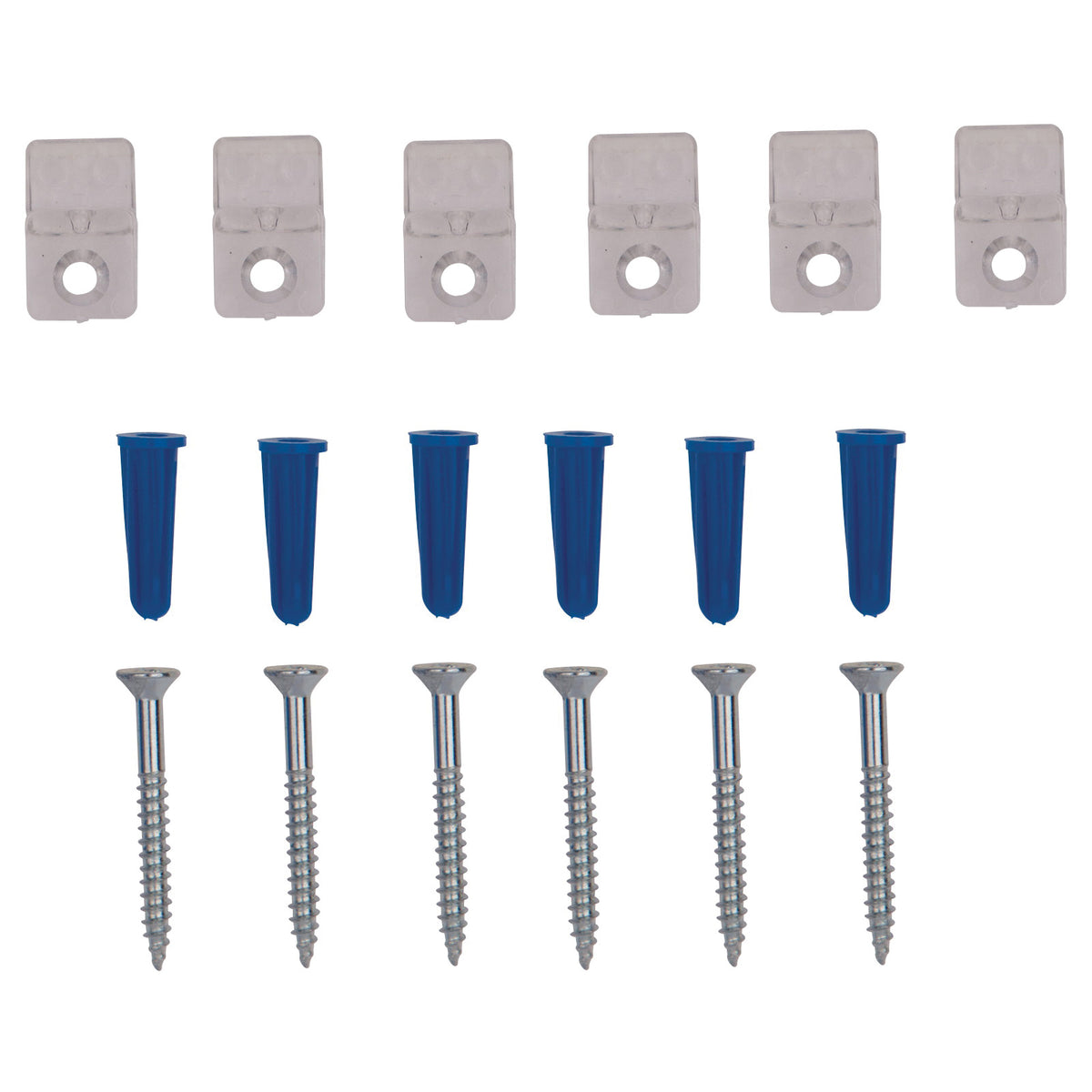 ProSource PH-122280-PS Mirror Holder, Plastic, Clear, Clear, Screw Mounting