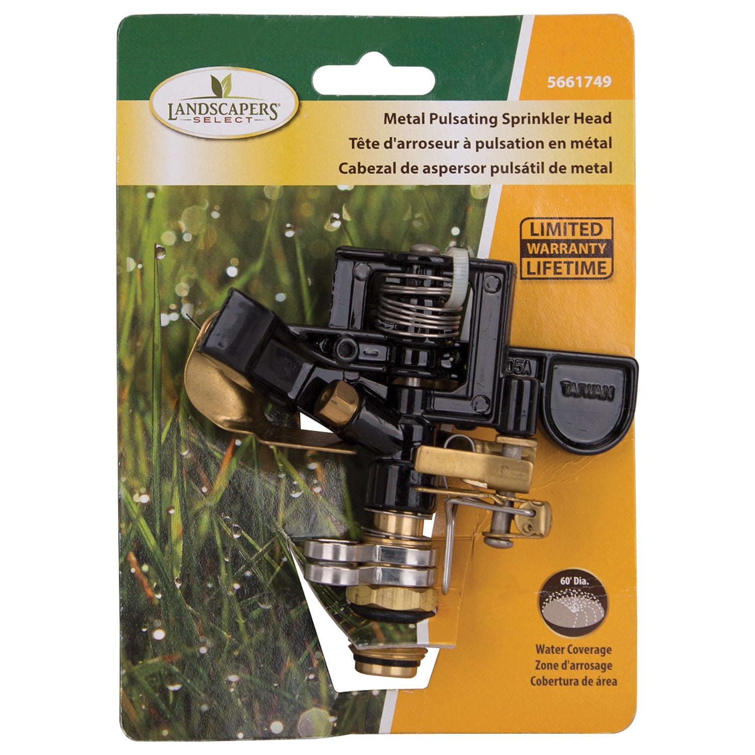 Landscapers Select DY602N Sprinkler Head, Male, Round, Zinc