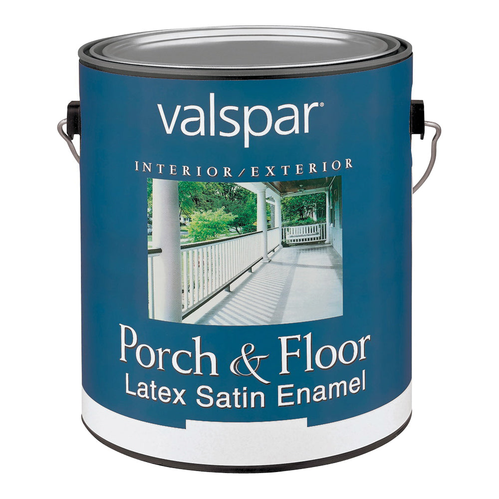 Valspar 027.0001505.007 Latex Porch and Floor Paint, Satin, Clear, 1 gal