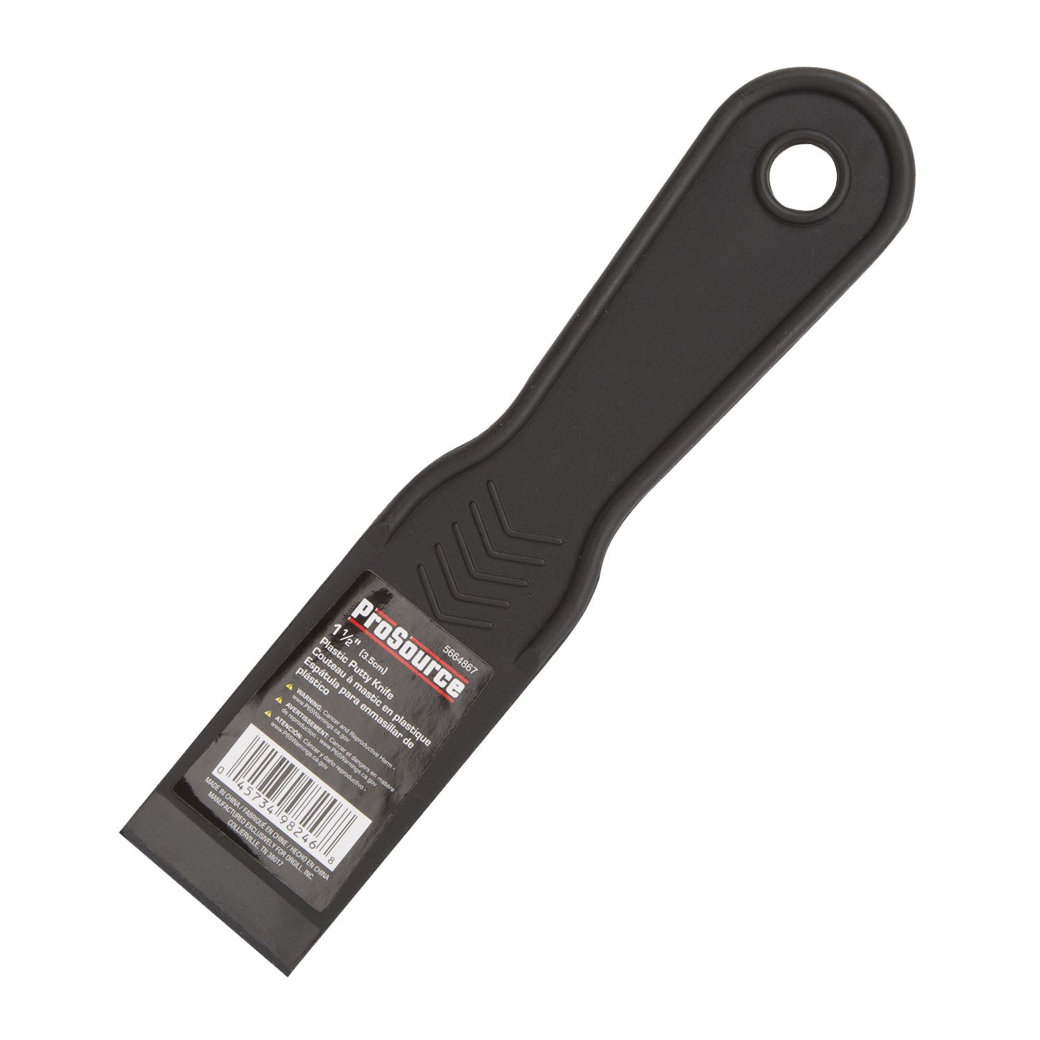ProSource JL-PS01-1/23L Putty Knife, 1-1/2 in W Blade, Plastic Blade