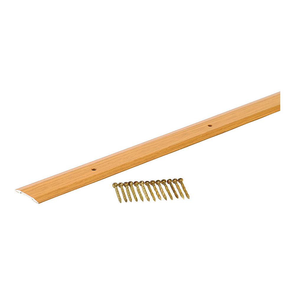 M-D 40134 Seam Binder, 72 in L, 1-1/4 in W, Aluminum, Oak