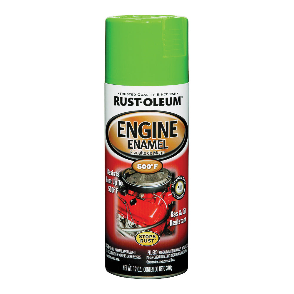RUST-OLEUM AUTOMOTIVE 248951 Engine Enamel Spray Paint, Grabber Green, 12 oz, Aerosol Can