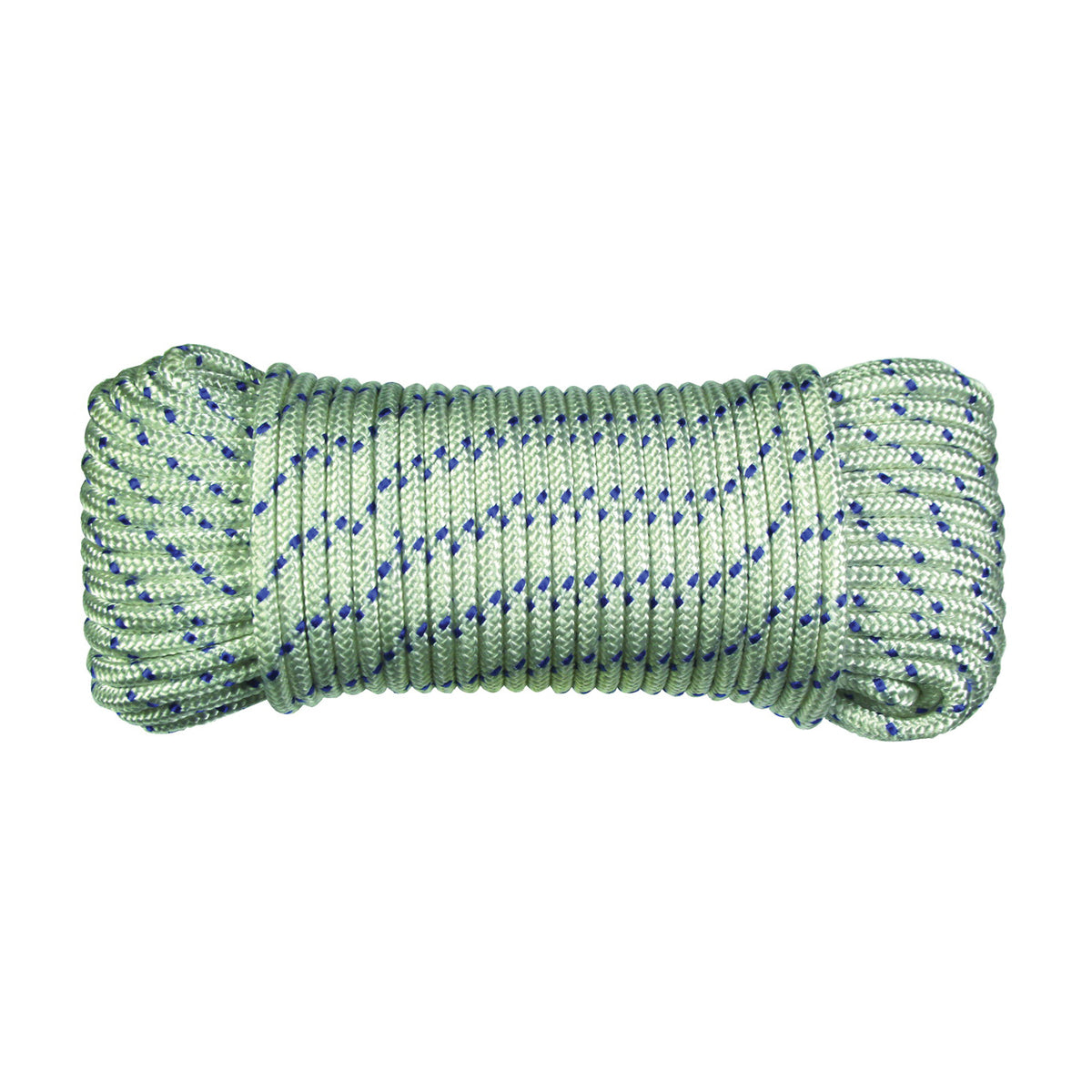 Ben-Mor 60012 Rope, 1/4 in, 100 ft L, Polyester, Blue/White