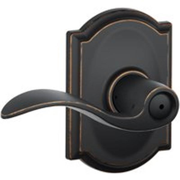 Schlage Accent Series F40VACC716CAM Privacy Lever, Brass, Aged Bronze