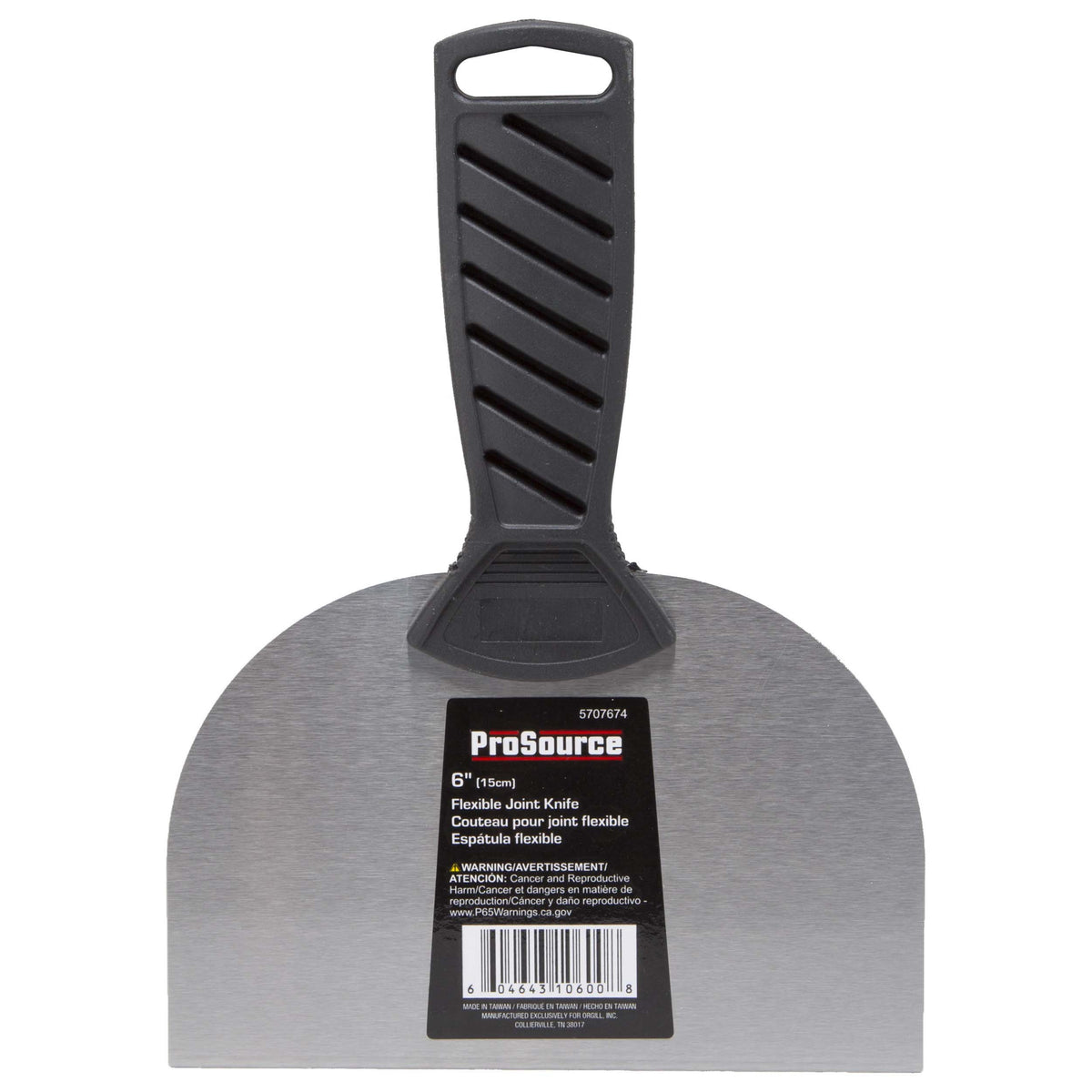 ProSource 10600 Joint Knife, 4 in W Blade, 6 in L Blade, HCS Blade, Flexible Half-Tang Blade, Non-Slip Handle