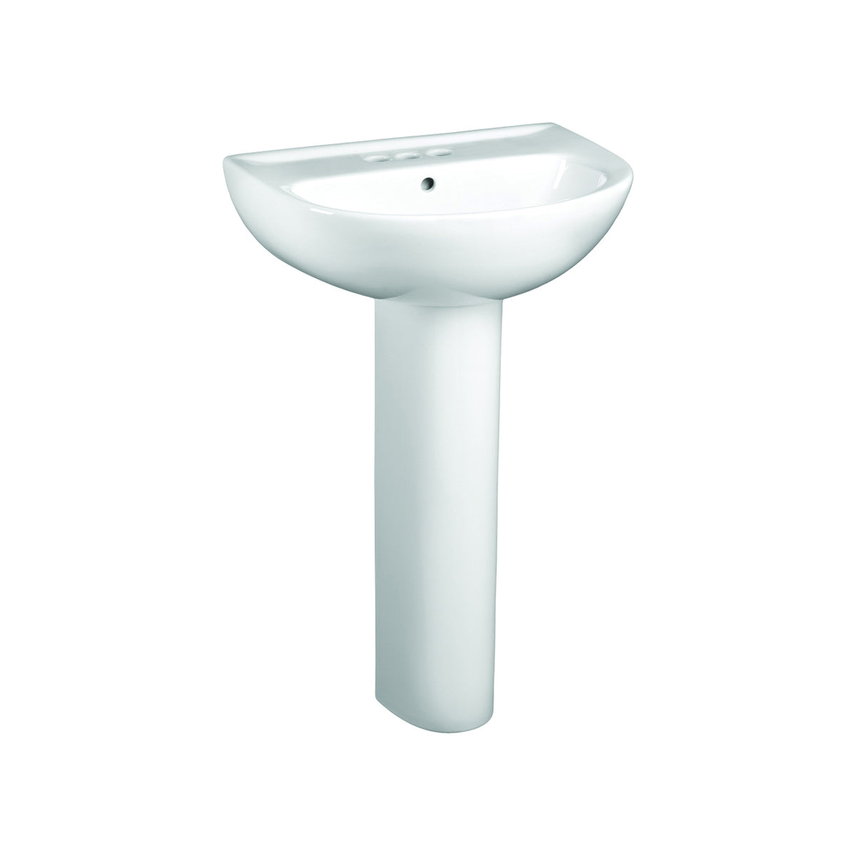 American Standard Evolution 0467004.020 Pedestal Sink Top, 3-Deck Hole, 22 in OAW, 18 in OAH, 34-1/2 in OAD, White