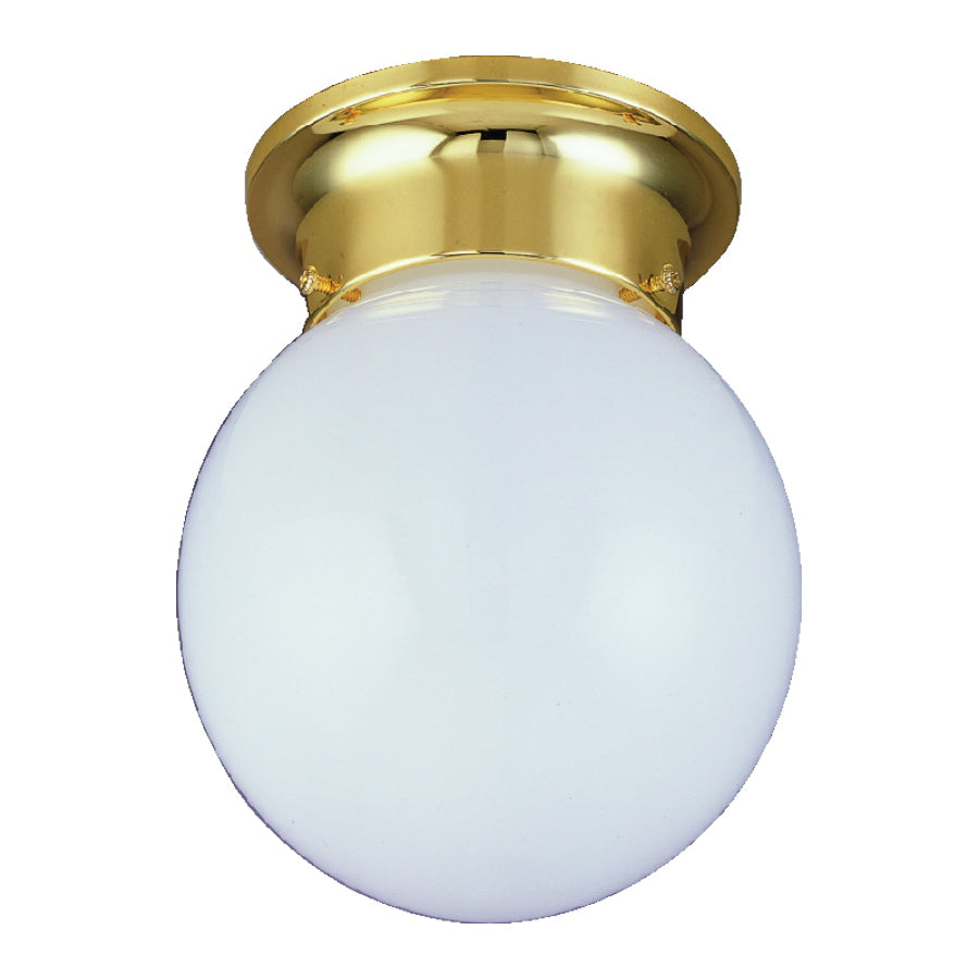 Boston Harbor F3BB01-33753L Single Light Ceiling Fixture, 120 V, 60 W, 1-Lamp, A19 or CFL Lamp, Polished Brass Fixture