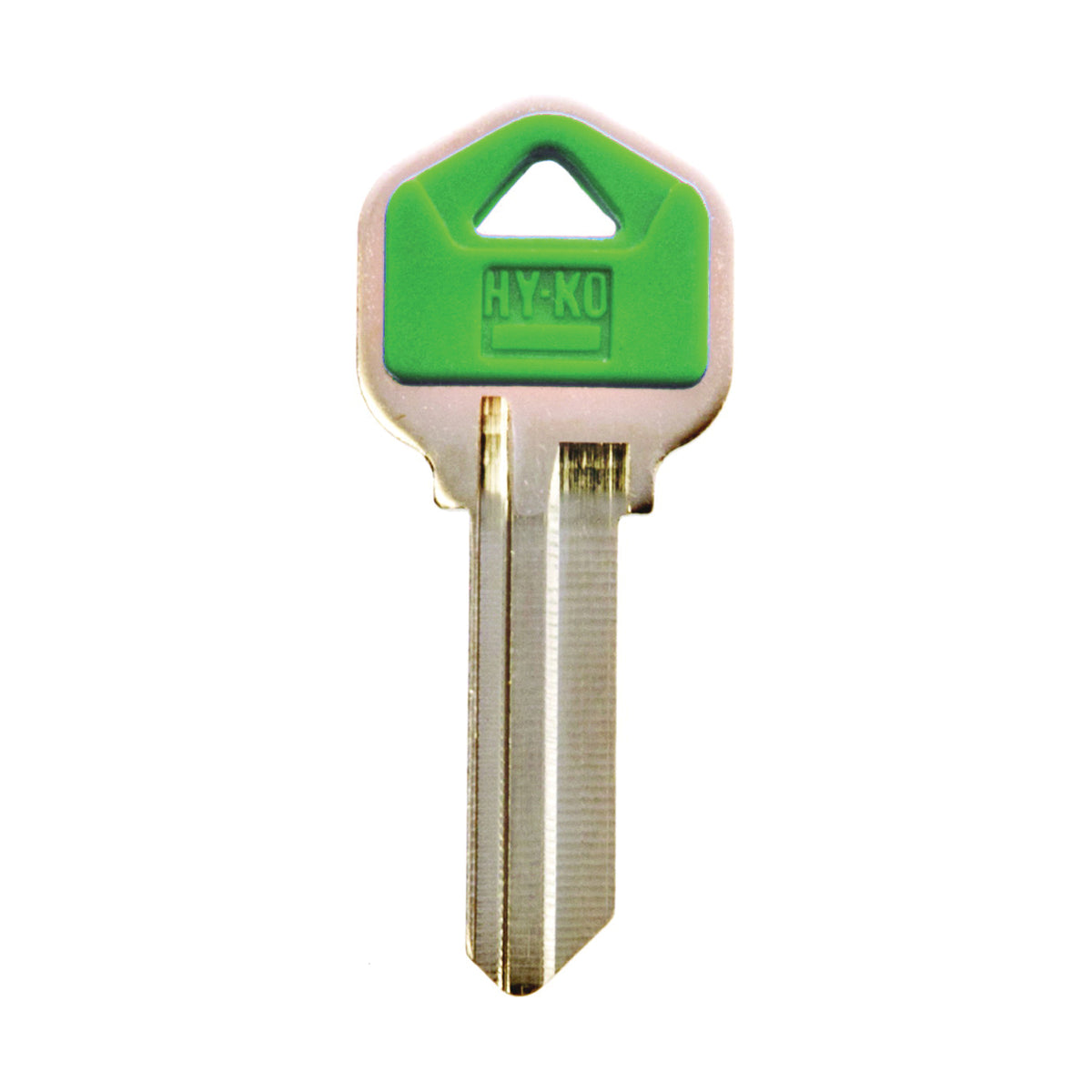 HY-KO 13005KW1PG Key Blank, Brass/Plastic, Nickel, For: Kwikset Cabinet, House Locks and Padlocks