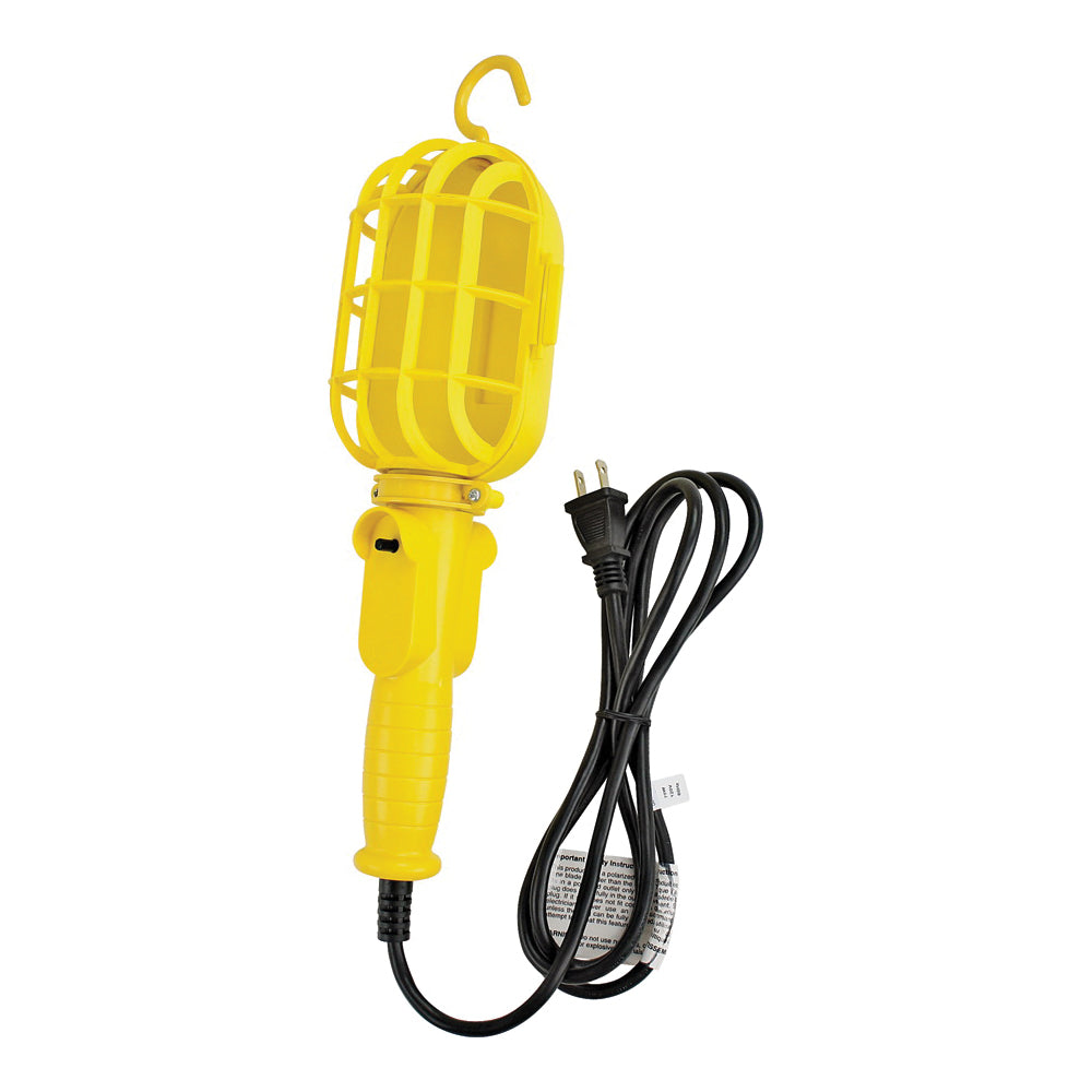PowerZone ORTL098506 Work Light with Non-Metallic Guard, 6 ft L Cord, Black