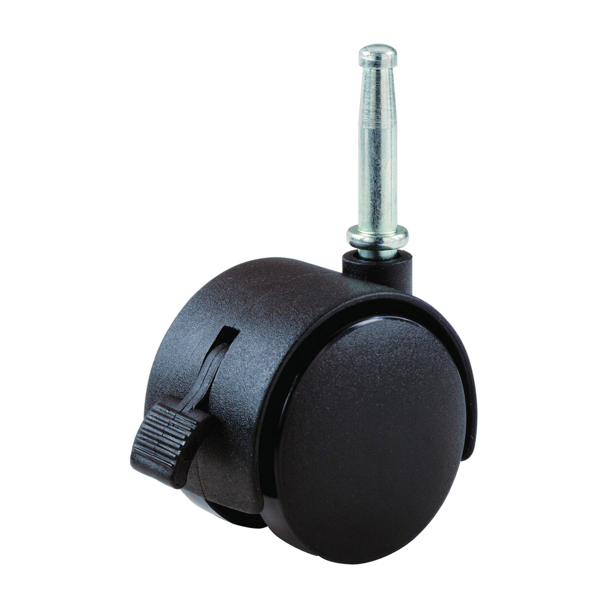 Shepherd Hardware 9406 Swivel Caster with Brake, 2 in Dia Wheel, Nylon Wheel, Black, 75 lb