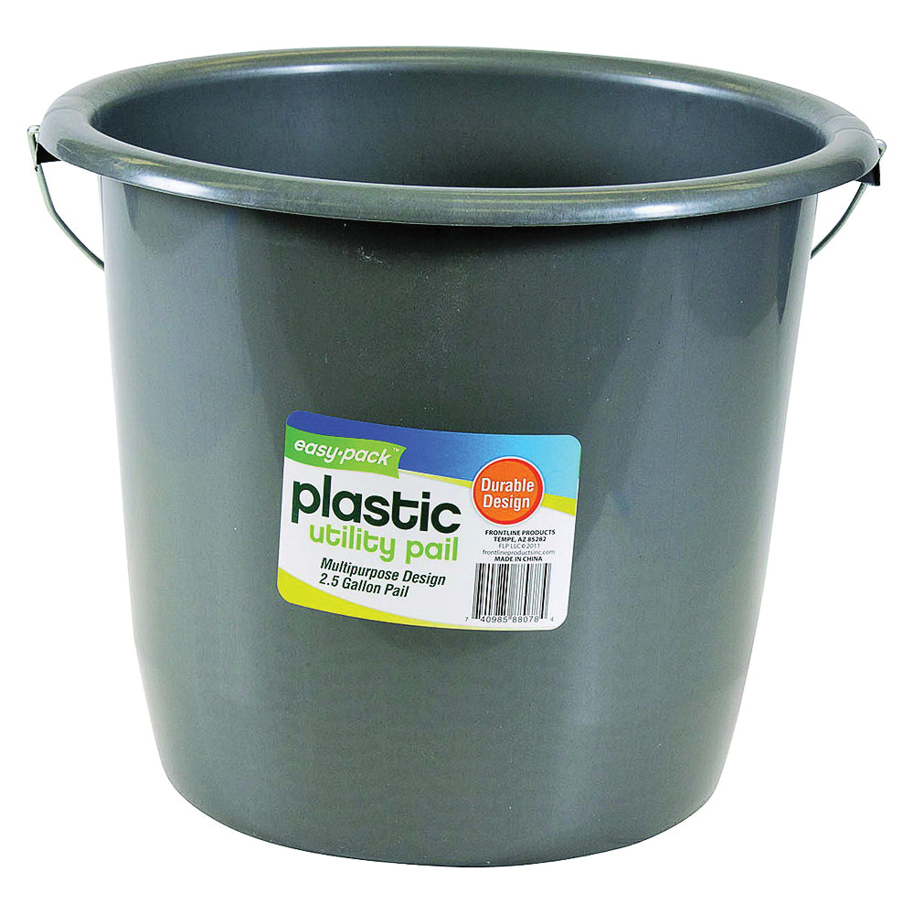 FLP 8078 Utility Pail, 2.5 gal Capacity, Plastic