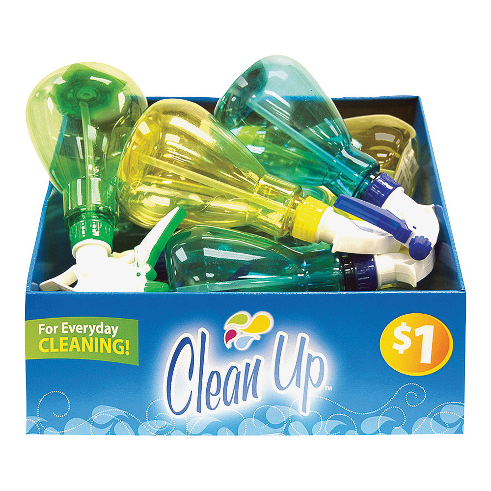 FLP Clean-Up 8870 Spray Bottle, 6 oz Capacity, Plastic, Assorted