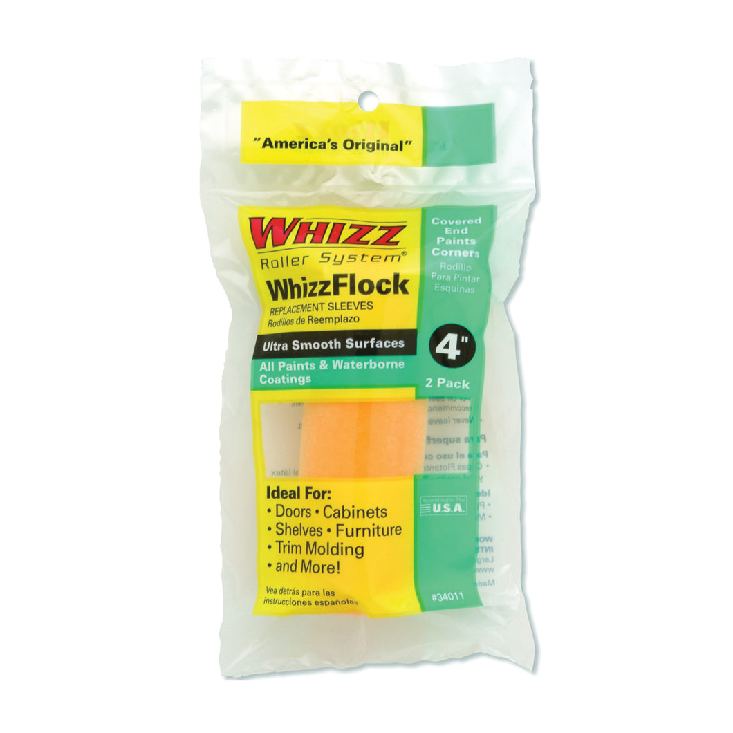 WHIZZ 34011 Paint Roller Cover, 4 in L, Flock Cover