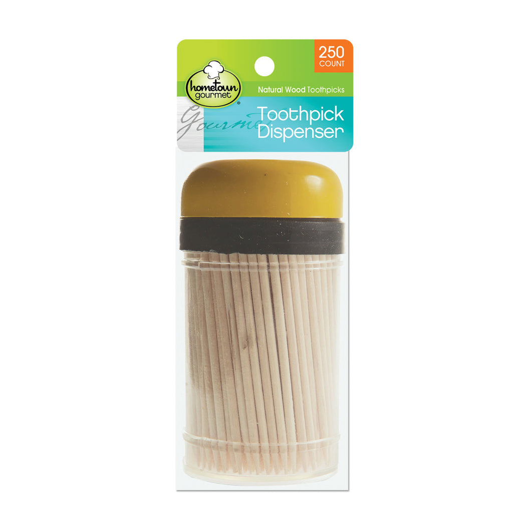 FLP 6081 Toothpick with Dispenser, Natural Wood