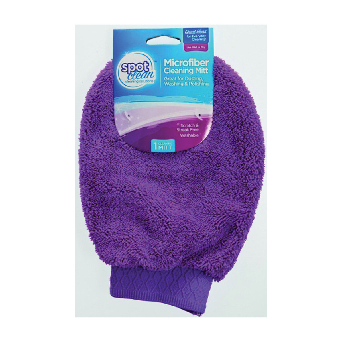 FLP 6100 Spot Clean Mitt, Microfiber Cloth, Black