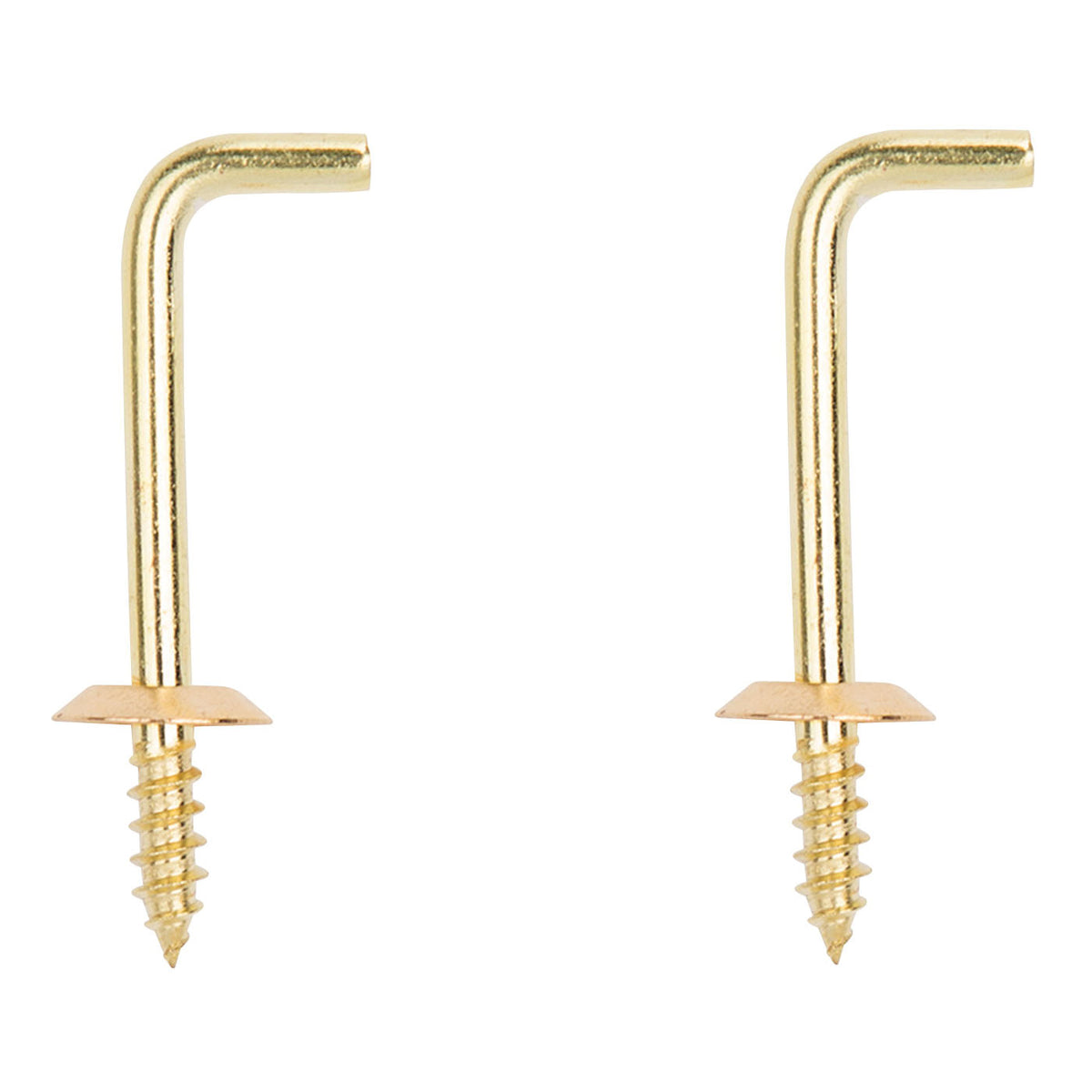 ProSource LR-403-PS Shoulder Hook, 15/32 in Opening, 4.5 mm Thread, 2-1/16 in L, Brass, Brass