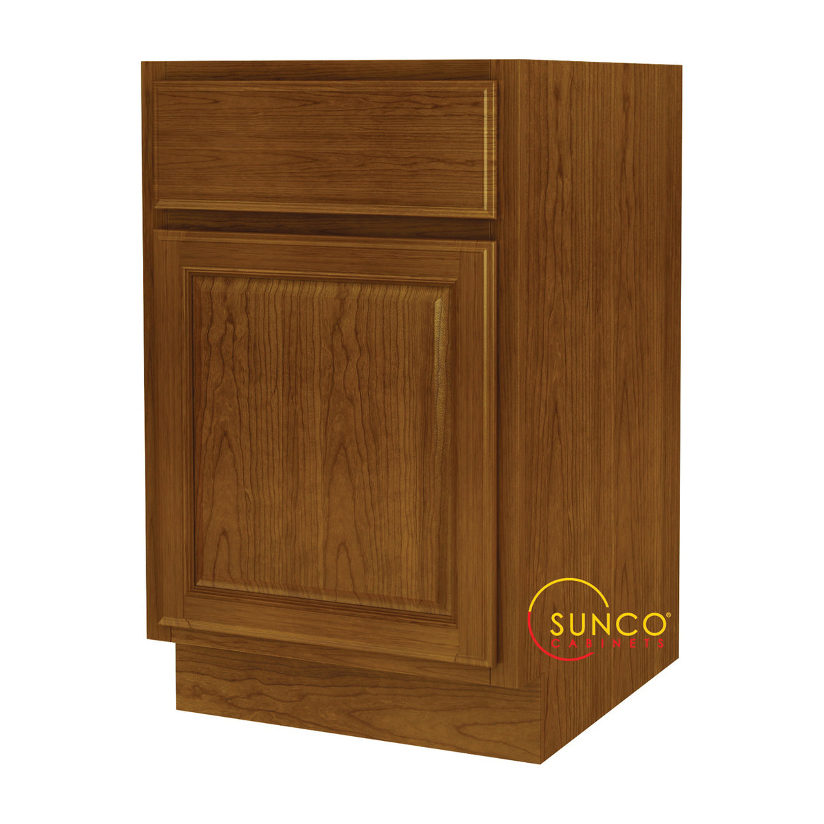 Sunco Randolph B21RT Kitchen Cabinet, 21 in OAW, 24 in OAD, 34-1/2 in OAH, Wood, Amber, 1-Drawer, 1-Door