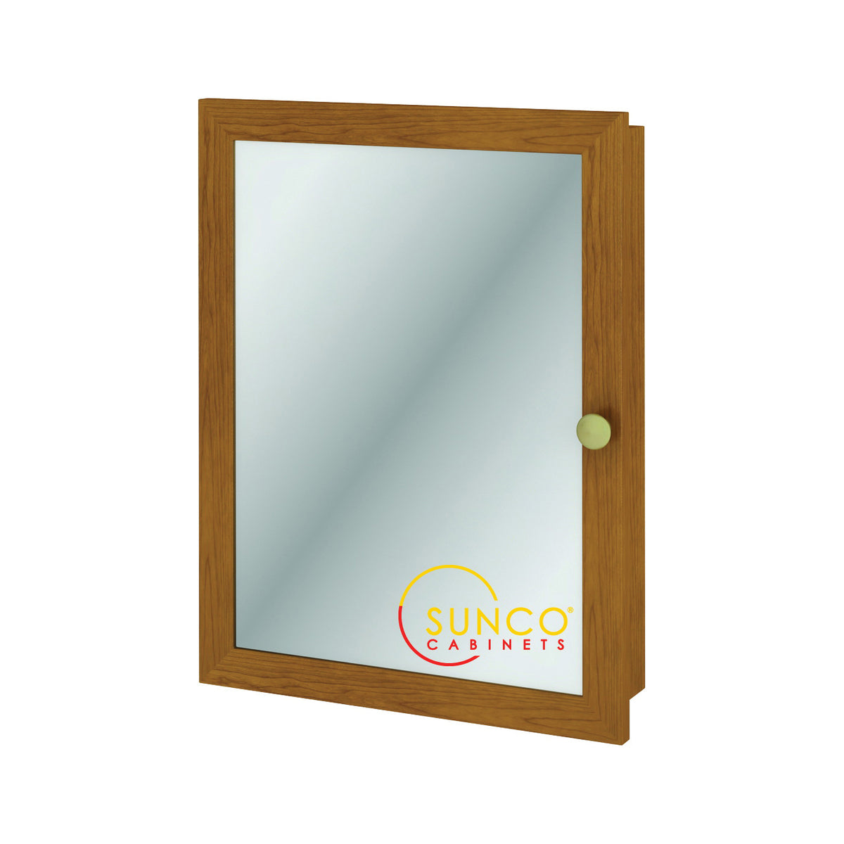 Sunco Cabinets SM1722YT Medicine Cabinet, 17 in OAW, 22 in OAH, White, Polished Brass, 1-Shelf