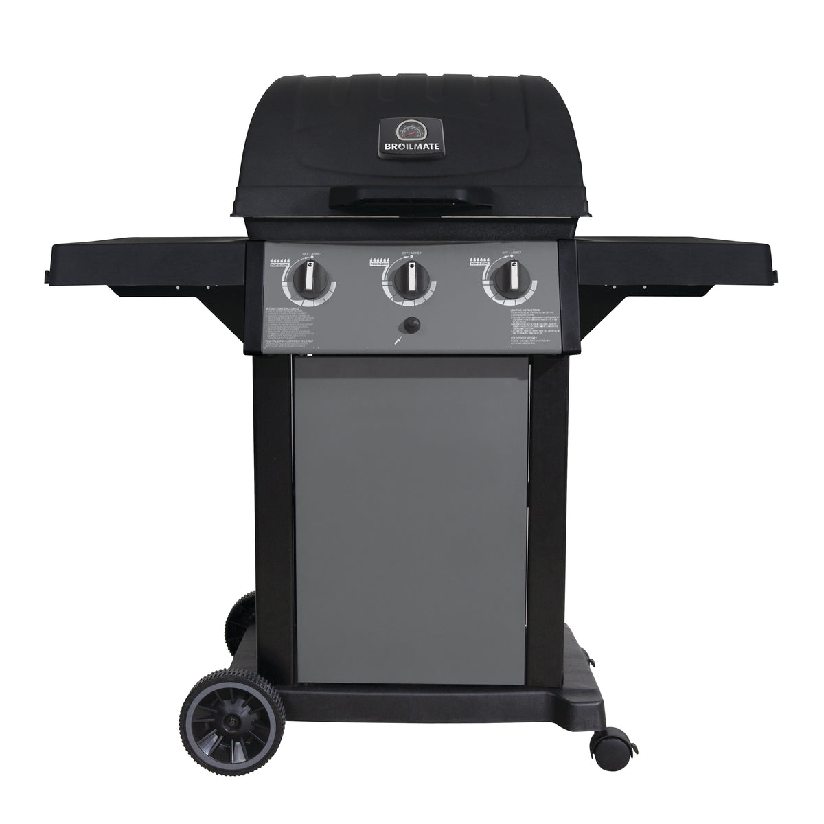 Broil-Mate 141154 Gas Grill, 30,000 Btu BTU, Liquid Propane, 3 -Burner, 330 sq-in Primary Cooking Surface, Black