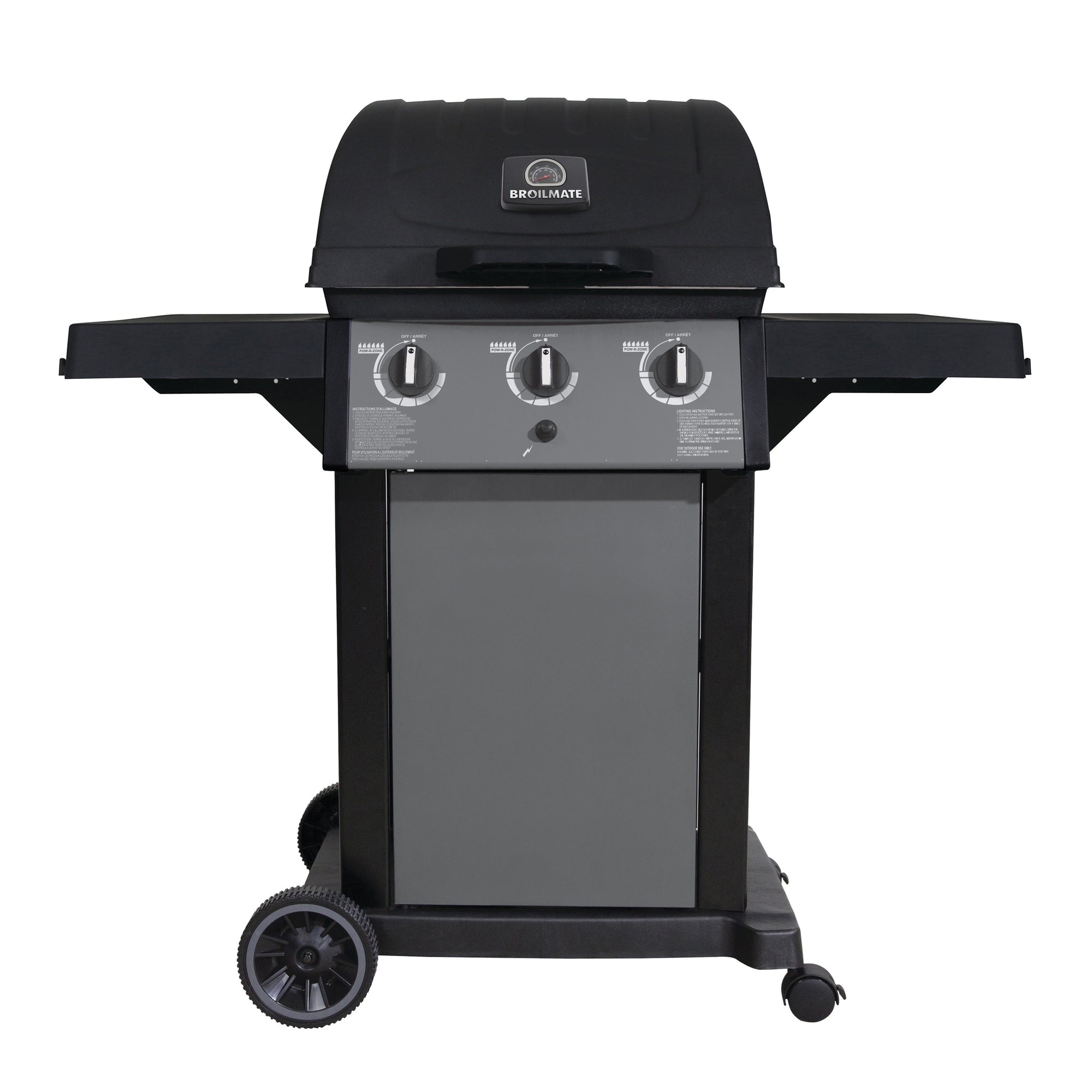 Broil-Mate 141154 Gas Grill, 30,000 Btu BTU, Liquid Propane, 3 -Burner, 330 sq-in Primary Cooking Surface, Black