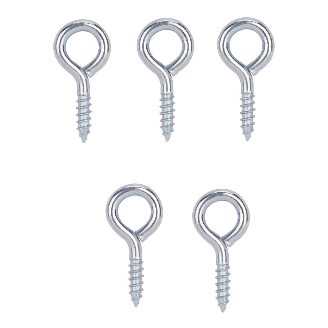 ProSource LR-217-PS Screw Eye, 4 mm Dia Wire, 5.1 mm Thread, 5/8 in L Thread, 1-9/16 in OAL, Steel, Zinc