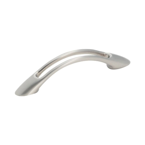 Amerock BP19259G10 Cabinet Pull, 4-5/8 in L Handle, 1 in H Handle, 1 in Projection, Zinc, Satin Nickel