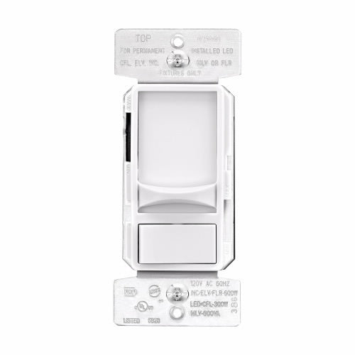 Eaton Wiring Devices SAL06P-W-K Slide Dimmer, 120 V, 300 W, CFL, Halogen, Incandescent, LED Lamp, 3-Way, White