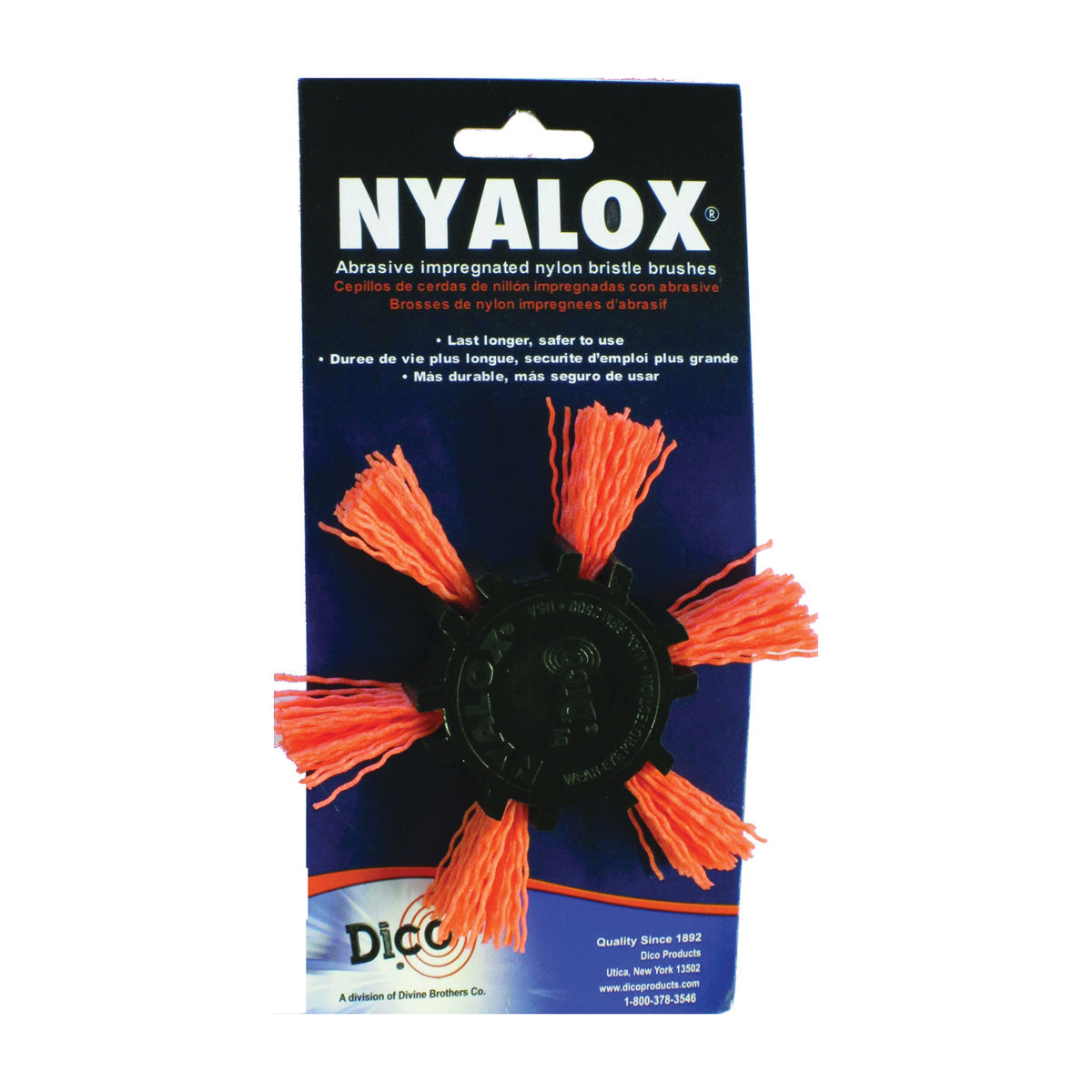 Dico 541-782-4 Flap Wheel Brush, 4 in Dia, Nylon Bristle