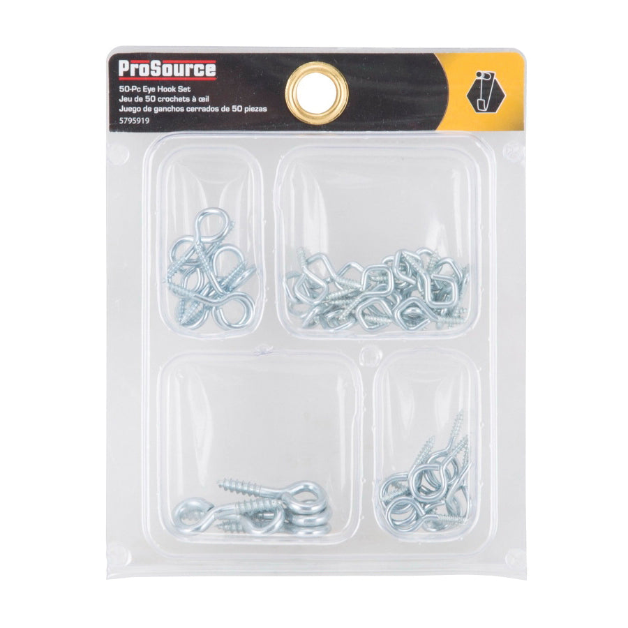 ProSource JL82112-3L Eye Hook Set, Steel, Zinc