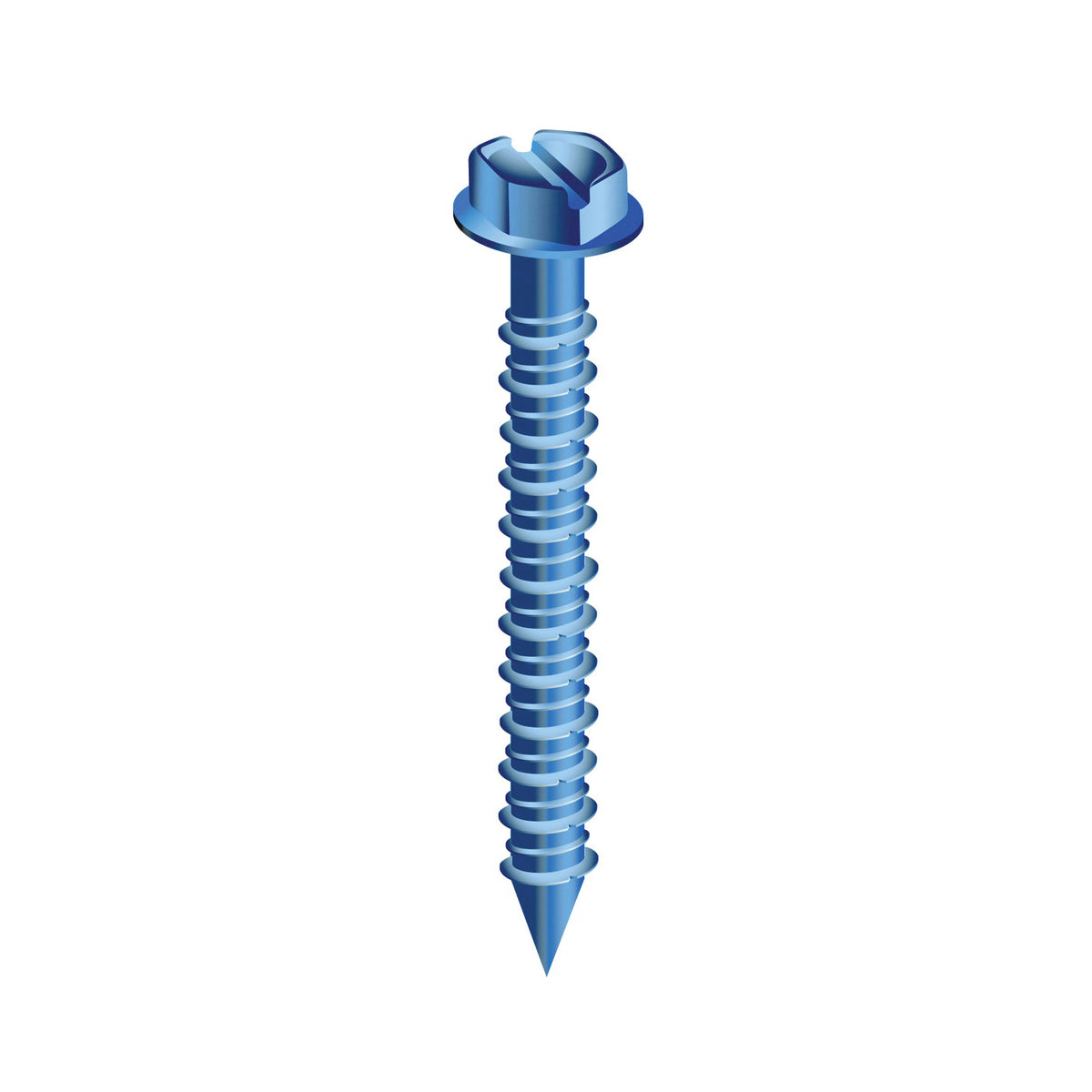 COBRA ANCHORS 686W Screw, 1/4 in Thread, 4 in L, Hex, Socket Drive, Steel, Fluorocarbon-Coated, 10 PK