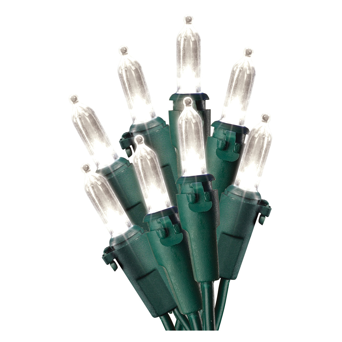 Hometown Holidays U12E745B Light Set, Christmas, 120 V, 4.8 W, 50-Lamp, LED Lamp, Green Lamp, 13.58 ft L