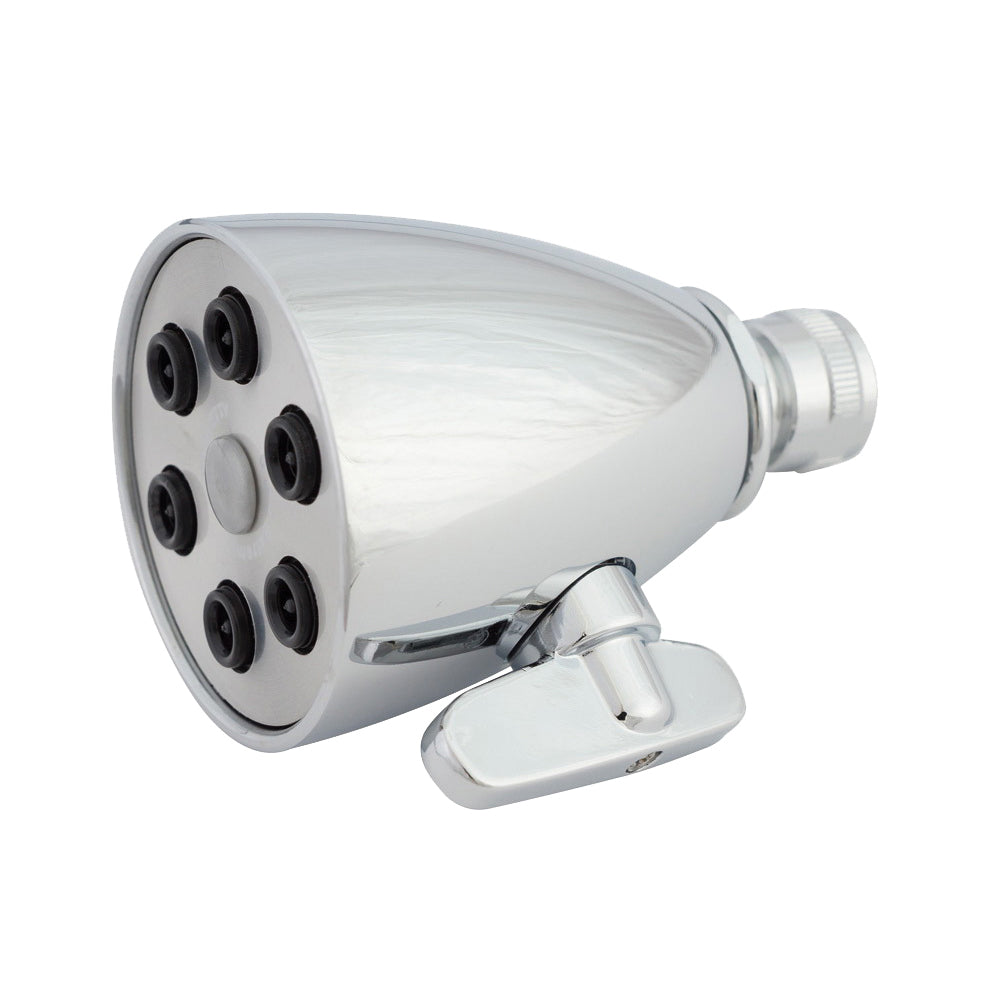 Whedon SH604C Shower Head, 2.5 gpm, 1/2 in Connection, Female, Brass, Chrome