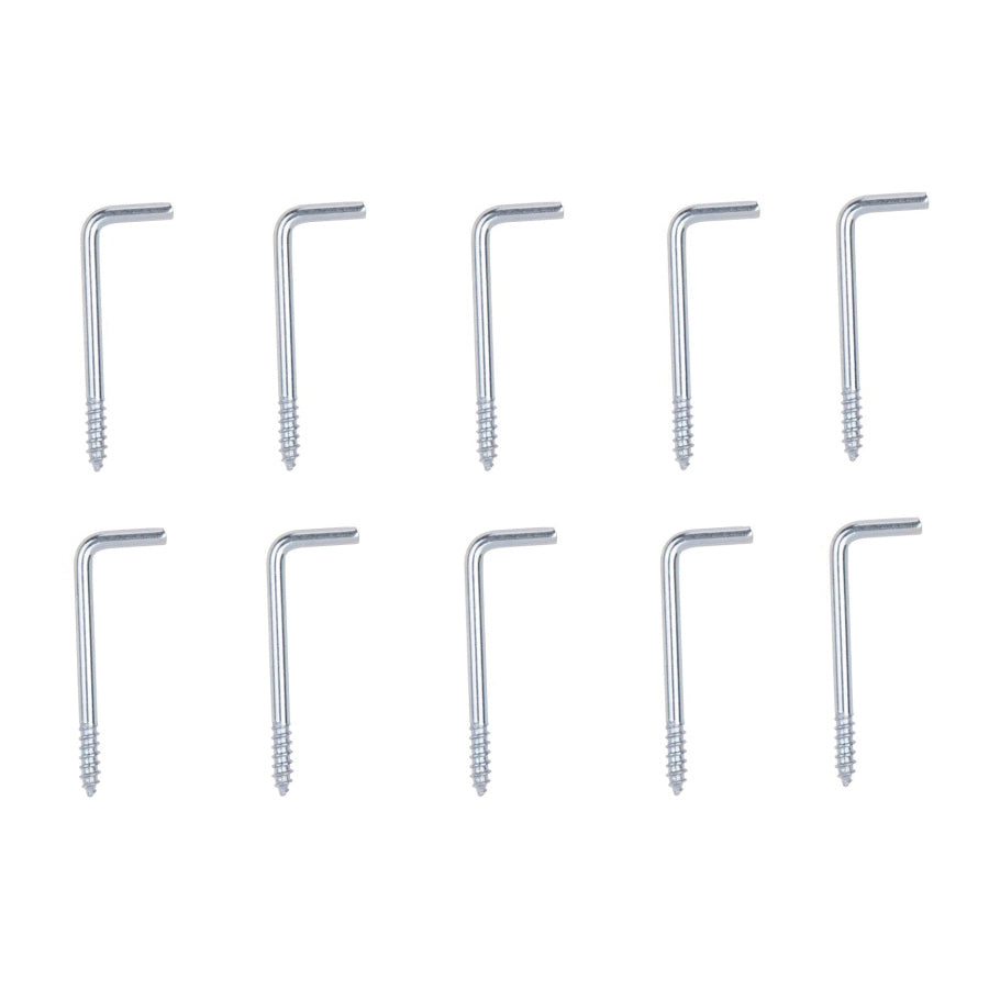 ProSource Screw Hook, 3/8 in Opening, 3 mm Thread, 1-3/8 in L, Steel, Zinc