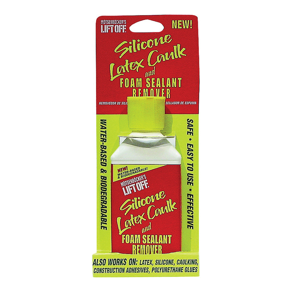 MOTSENBOCKER'S LIFT OFF 411-45 Foam and Caulk Remover, Liquid, Mild, Clear, 4.5 oz, Bottle