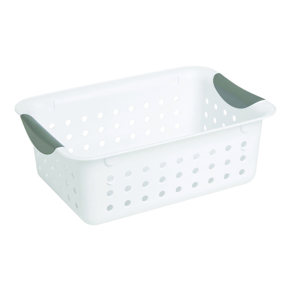 Sterilite Ultra 16228012 Storage Basket, 0.9 cu-ft Capacity, Plastic, White