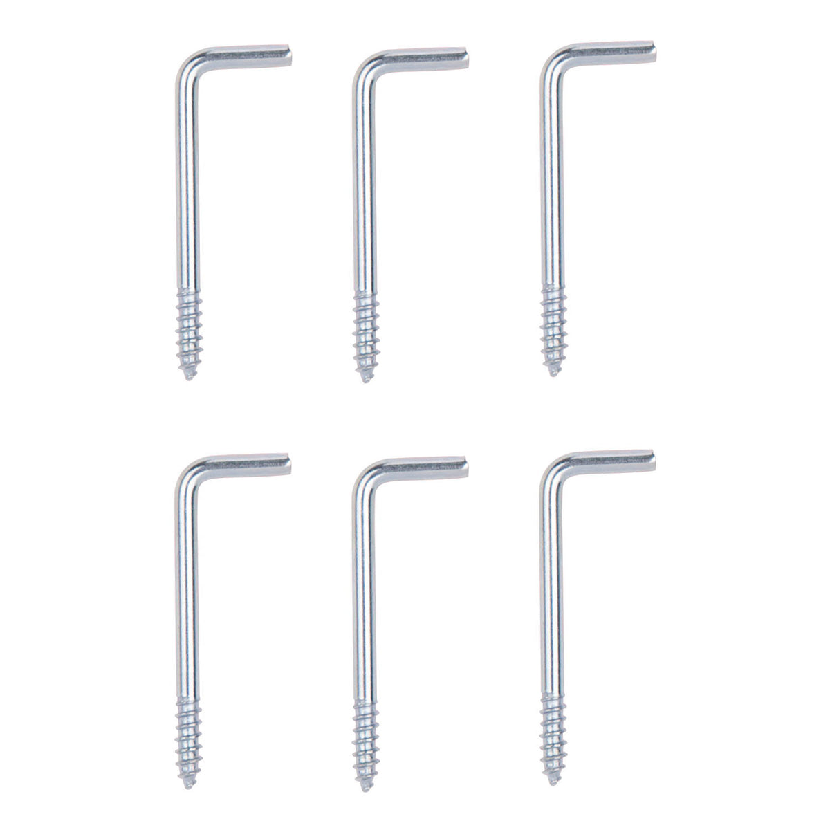 ProSource LR-398-PS Screw Hook, 9/16 in Opening, 3.8 mm Thread, 1-7/8 in L, Steel, Zinc