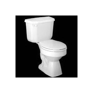 PEERLESS POTTERY John-In-A-Box Series 42510JB-06 Flush Toilet, Round Bowl, 1.6 gpf Flush, 12 in Rough-In, Vitreous China