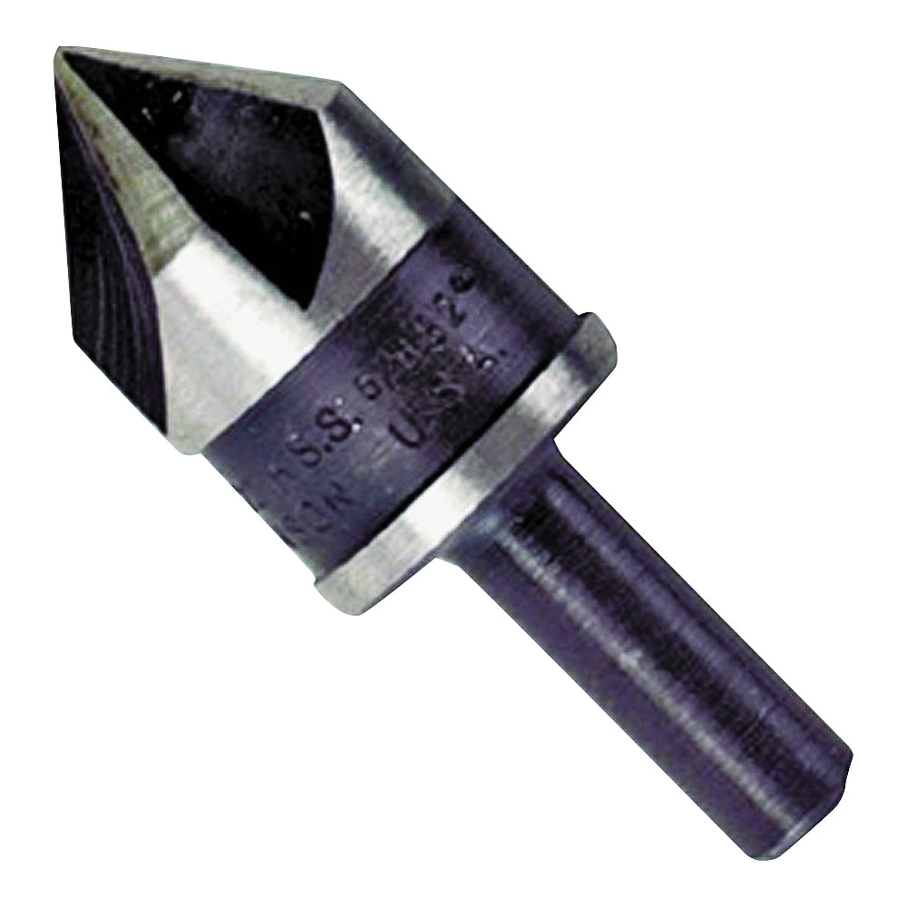 IRWIN 12411 Drill Bit, 1/2 in Dia, 1-21/32 in OAL, Countersink, 5-Flute, 1/4 in Dia Shank, Round Shank