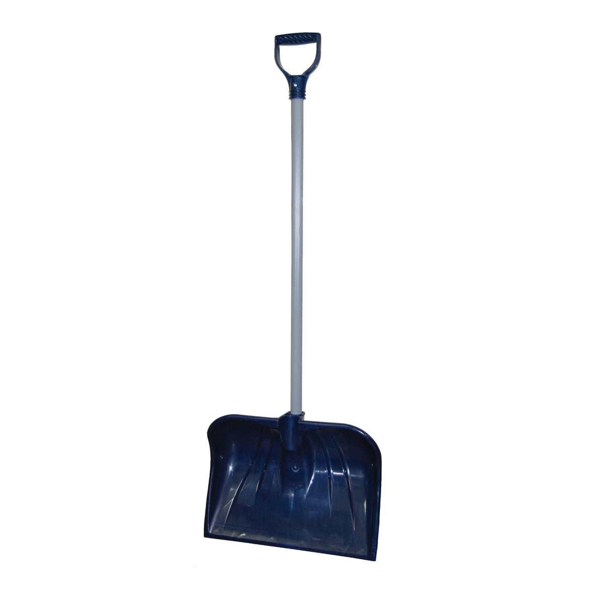 RUGG 26PDX-S Snow Shovel, 18 in W Blade, Combo Blade, Polyethylene Blade, Steel Handle, Navy